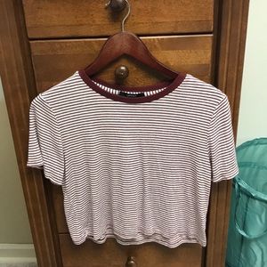 Red striped tee shirt